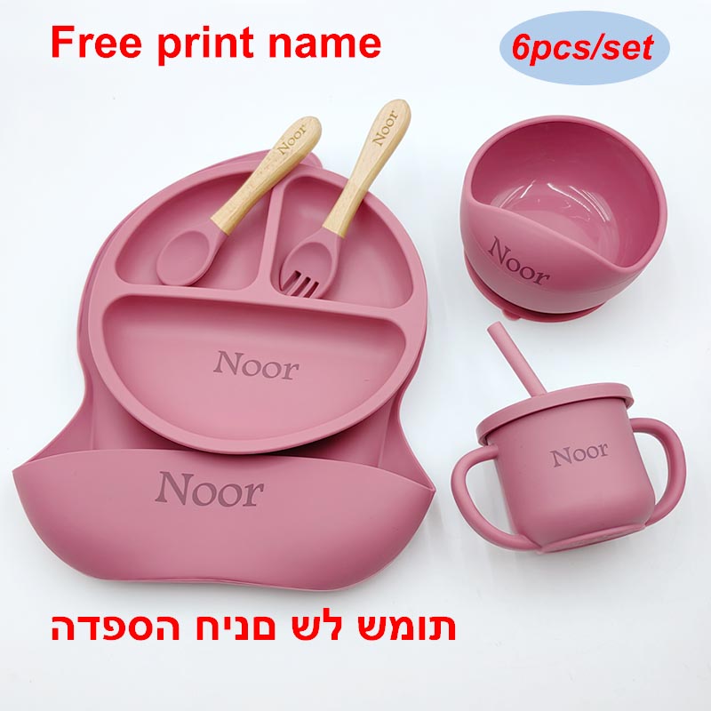 Baby Food Menu - 6Pcs Silikon Geschirr Für Kinder Baby