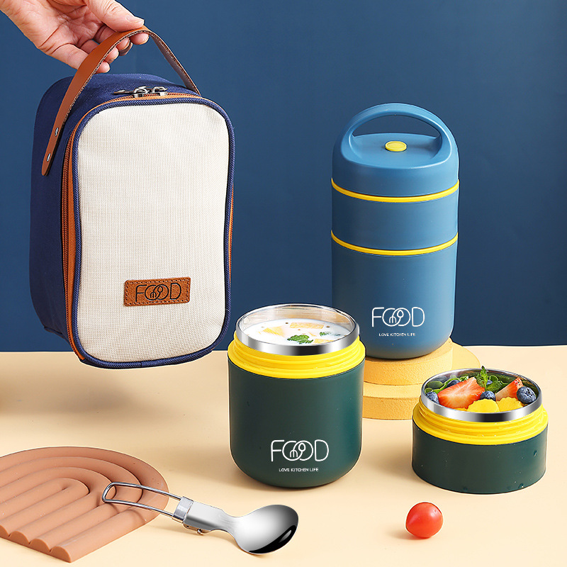 Baby Food Warmer - Doppelschichtige isolierte Lunchbox aus Edelstahl mit