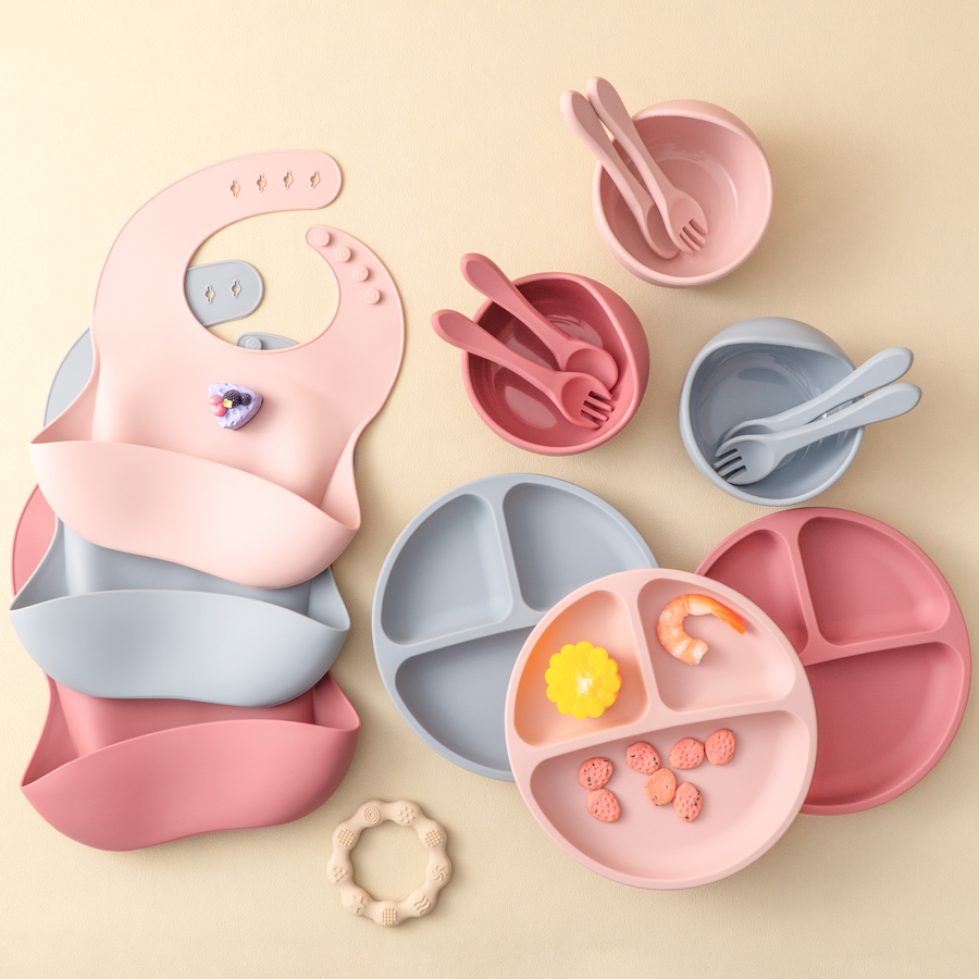 Baby Food Menu - 5Pcs Baby Silikon Fütterung Set Runde