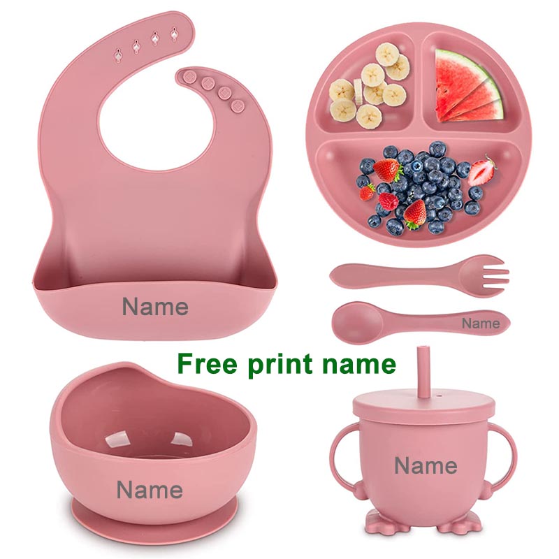 Baby Food Menu - Personal isierter Name Baby Fütterung sätze