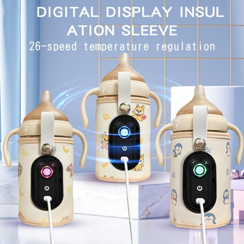 Baby Food Warmer - J15U USB-Babyflaschenwärmer mit Schnellheizfunktion, einstellbarer Temperaturwärmer,