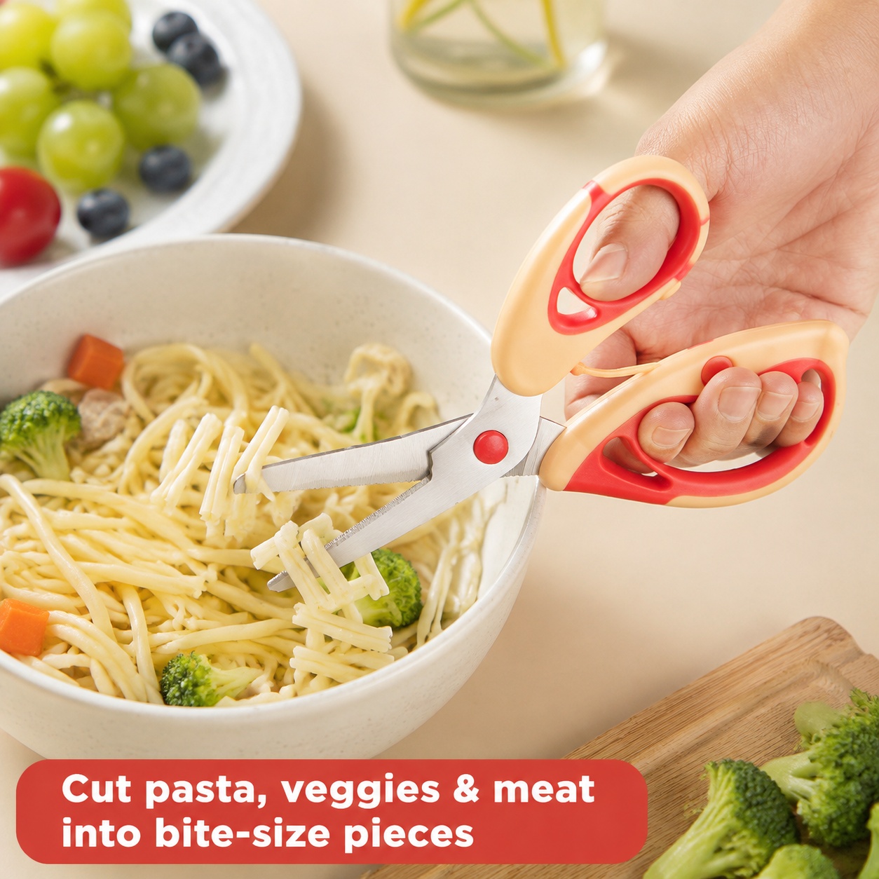 Baby Food Scissors - Baby-Nahrungsschere｜Tragbare Lebensmittelmühlen, Schere zur Unterstützung der