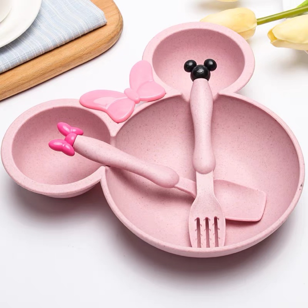 Minnie-Maus-Kinderteller-Set a – Baby Food Menu Bewertung und Preis