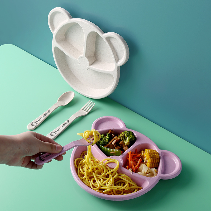 3 teile/satz Weizen Stroh Kind – Baby Food Menu Bewertung und Preis
