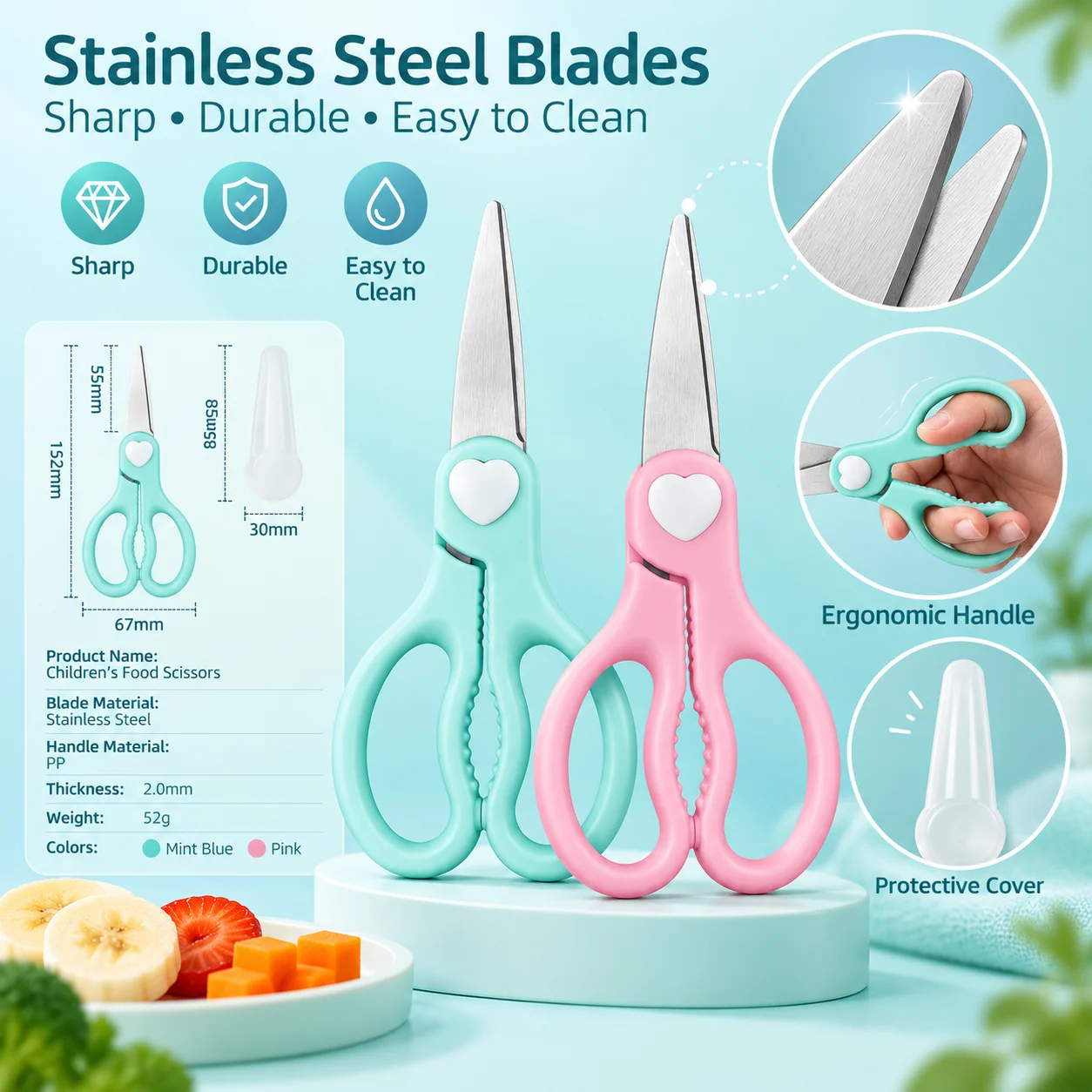 Baby-Schneideschere, tragbar,  – Baby Food Scissors Bewertung und Preis