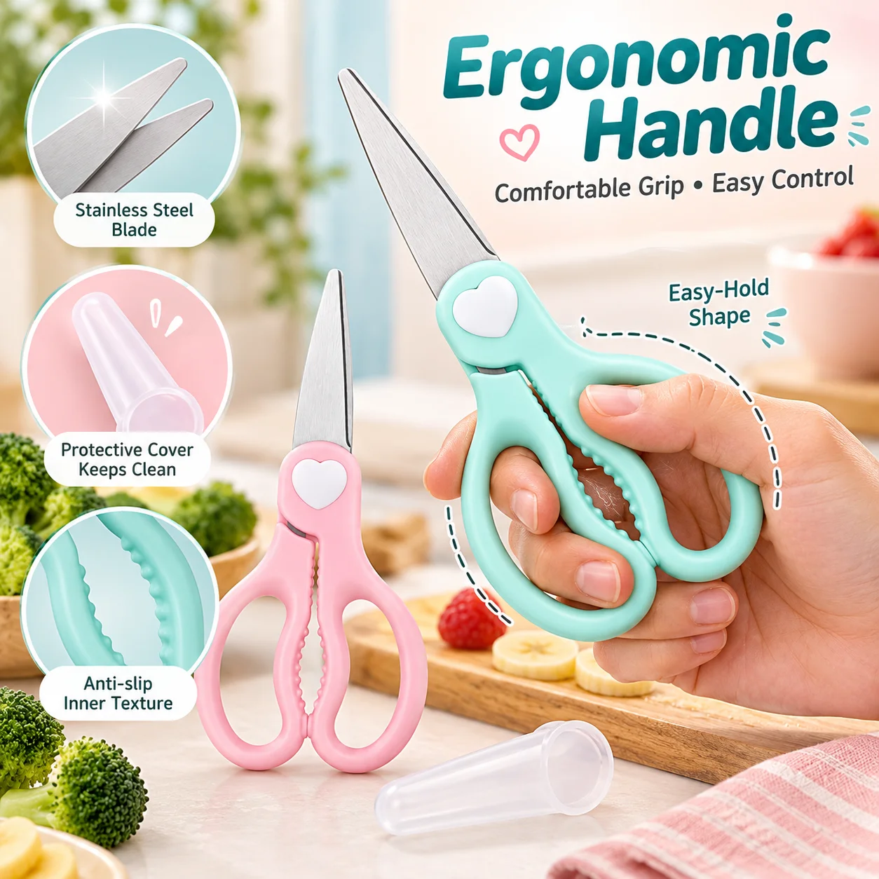 Baby-Schneideschere, tragbar,  – Baby Food Scissors Bewertung und Preis