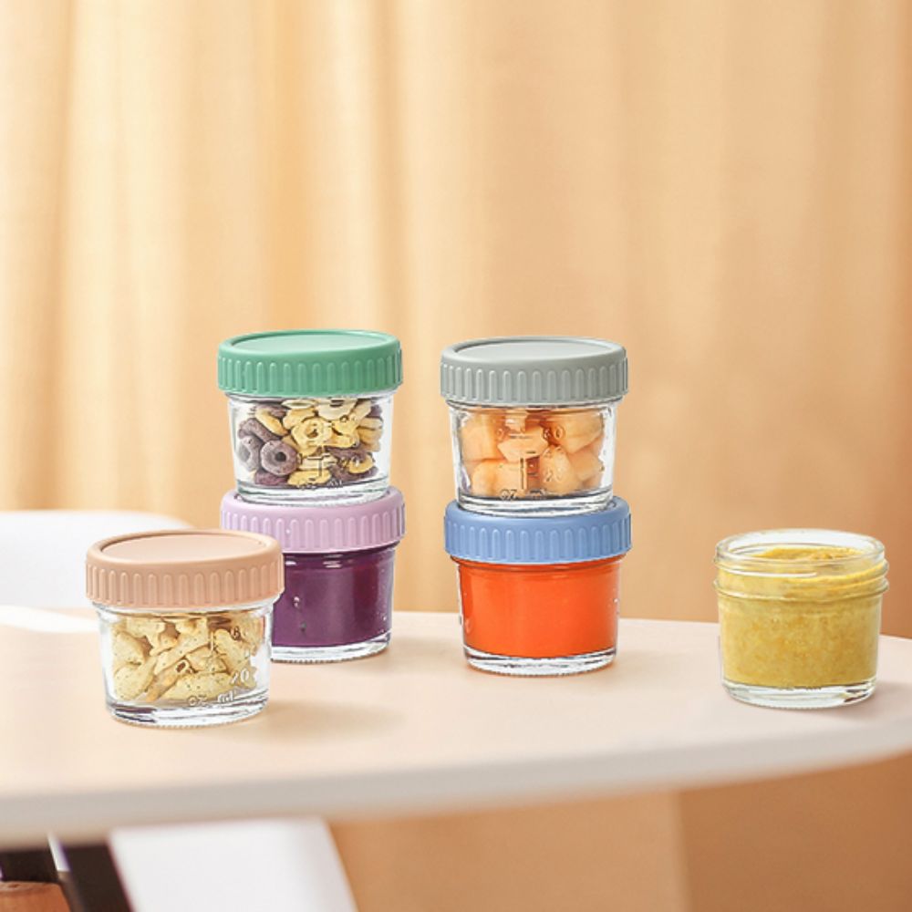 6-teiliges Mehrzweck-Glasbehäl – Baby Food Jars With Lids Bewertung und Preis